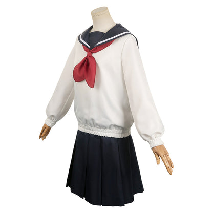 Free Shipping For_ow to Become Ordinary Anime Yuki Osanai Women White Uniform Dress Cosplay Costume