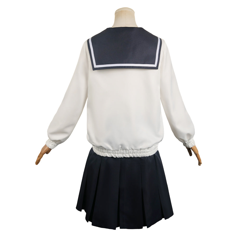 Free Shipping For_ow to Become Ordinary Anime Yuki Osanai Women White Uniform Dress Cosplay Costume