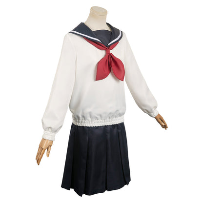 Free Shipping For_ow to Become Ordinary Anime Yuki Osanai Women White Uniform Dress Cosplay Costume