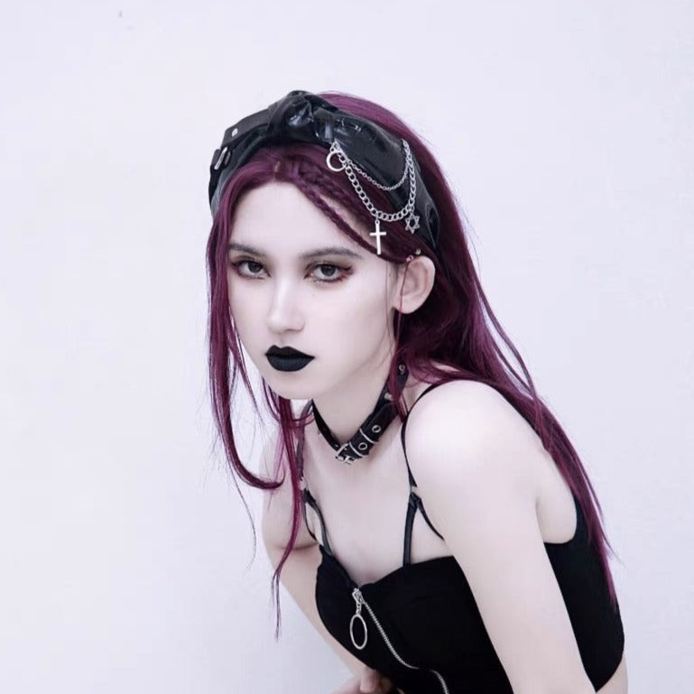 Free Shipping For Goth Punk Cross Pendants Hair Band