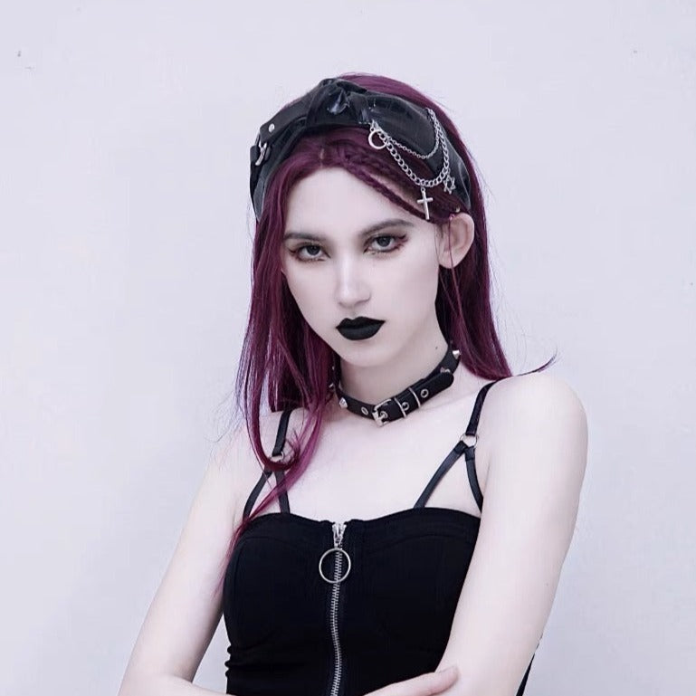 Free Shipping For Goth Punk Cross Pendants Hair Band