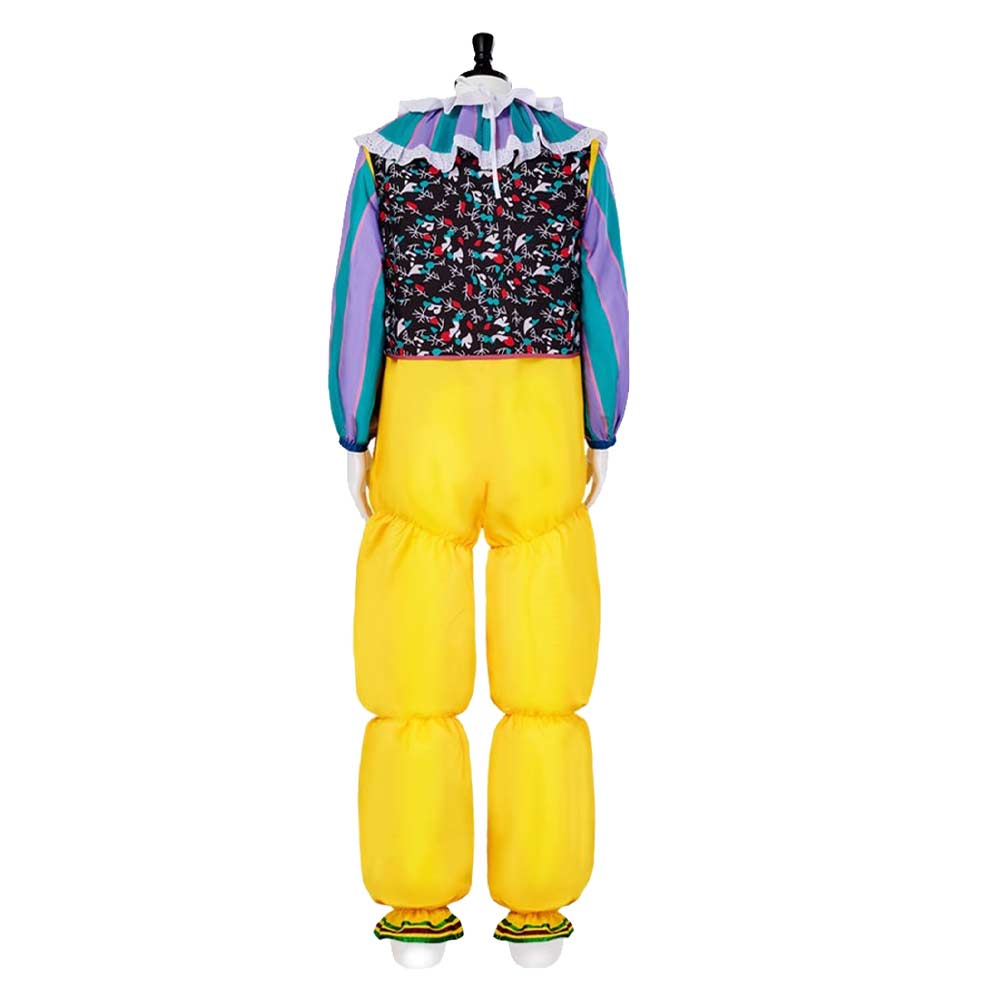 Free Shipping For_t Movie Pennywise Yellow Jumpsuit Party Carnival Halloween Cosplay Costume