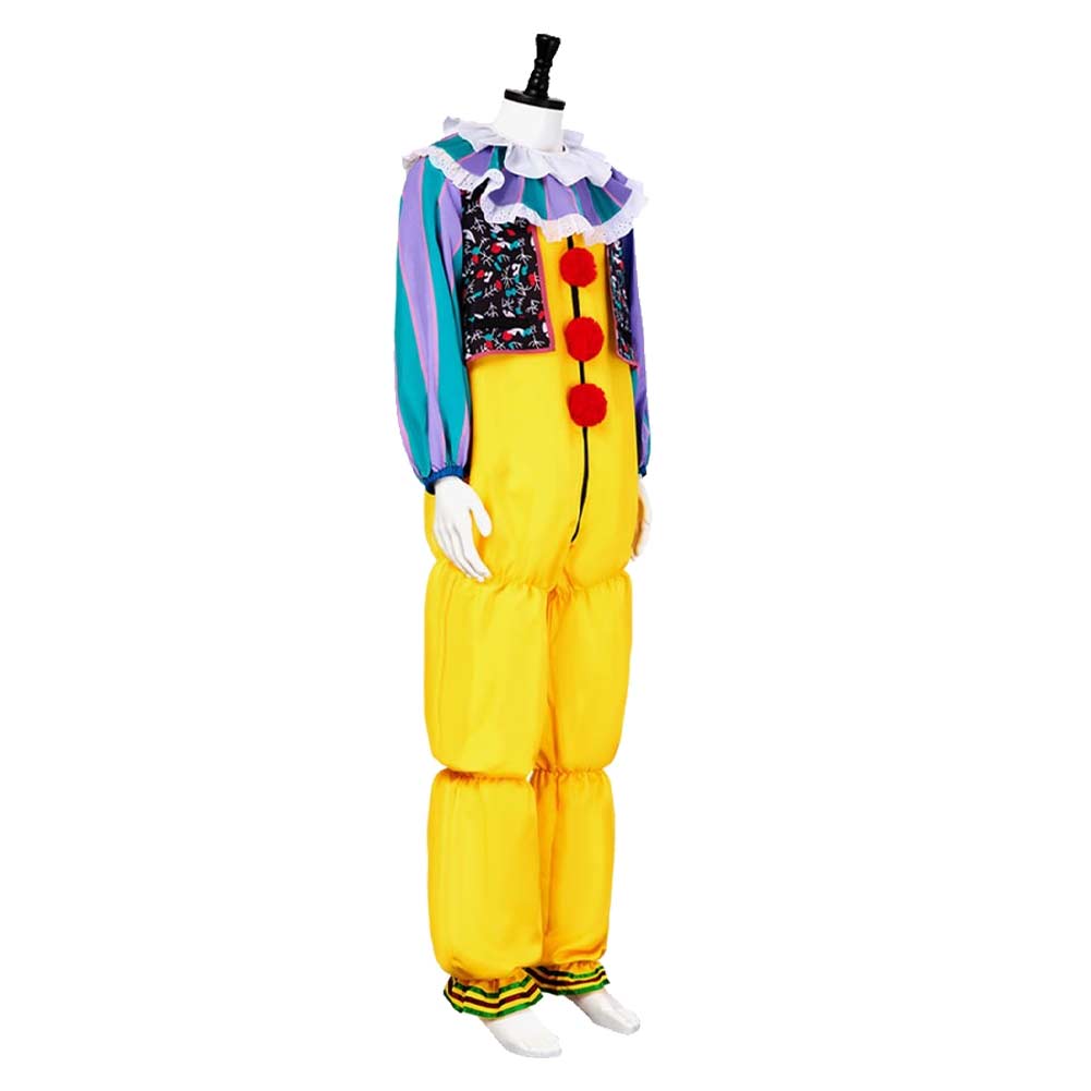 Free Shipping For_t Movie Pennywise Yellow Jumpsuit Party Carnival Halloween Cosplay Costume