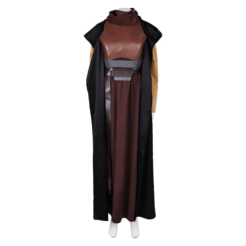 Free Shipping For_ecki Lon Women Brown Outfit With Cloak Party Carnival Halloween Cosplay Costume