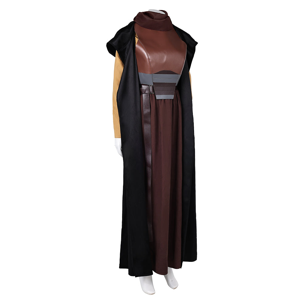 Free Shipping For_ecki Lon Women Brown Outfit With Cloak Party Carnival Halloween Cosplay Costume