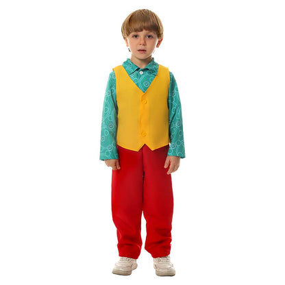 Free Shipping For_oker: Folie _ Deux (2024) Movie Arthur Fleck Kids Children Joker Suit With Wig Cosplay Costume