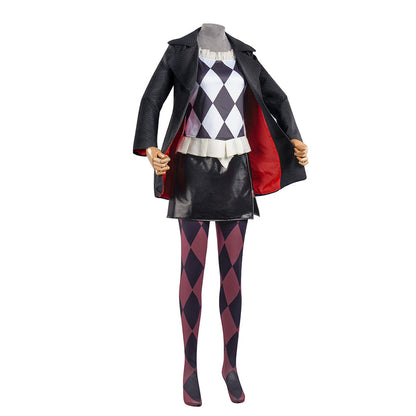 Free Shipping For_oker: Folie _ Deux (2024) Movie Harley Quinn Women Black Outfit Party Carnival Halloween Cosplay Costume