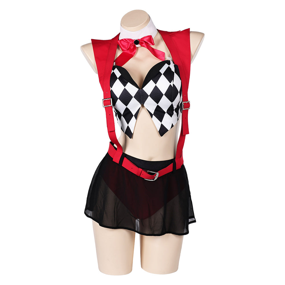 Free Shipping For_oker: Folie _ Deux (2024) Movie Harley Quinn Women Red Sexy Suit Cosplay Costume Original Design