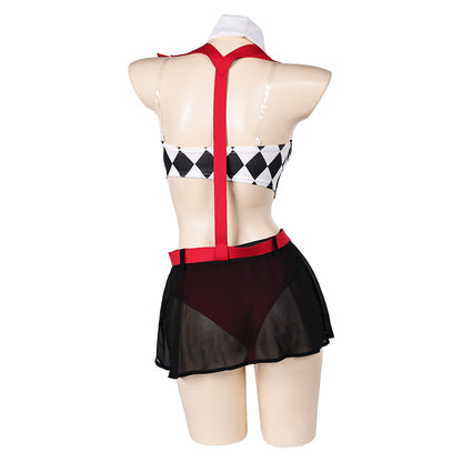 Free Shipping For_oker: Folie _ Deux (2024) Movie Harley Quinn Women Red Sexy Suit Cosplay Costume Original Design