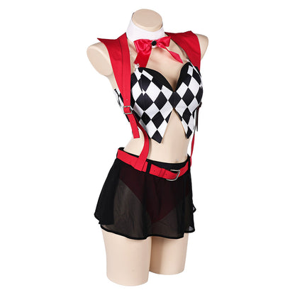 Free Shipping For_oker: Folie _ Deux (2024) Movie Harley Quinn Women Red Sexy Suit Cosplay Costume Original Design