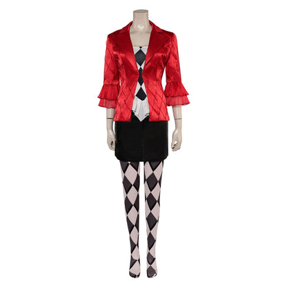 Free Shipping For_oker: Folie _ Deux (2024) Movie Harley Quinn Women Red Suit Party Carnival Halloween Cosplay Costume