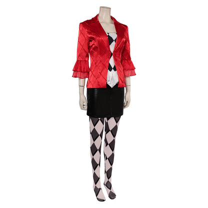 Free Shipping For_oker: Folie _ Deux (2024) Movie Harley Quinn Women Red Suit Party Carnival Halloween Cosplay Costume