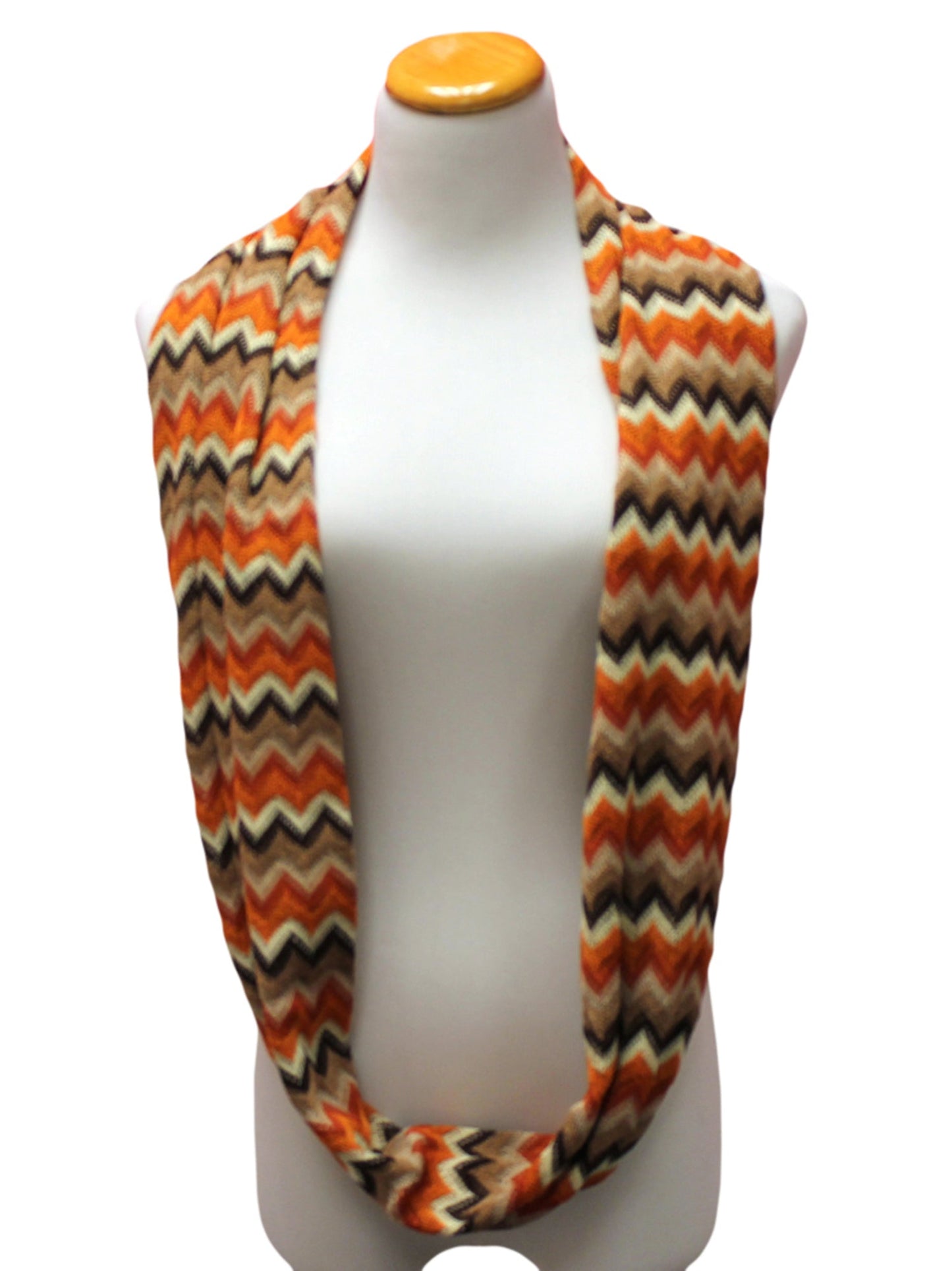 Zigzag Striped Infinity Scarf