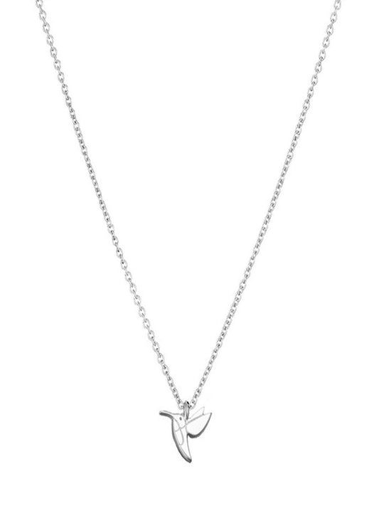 Hummingbird Life Is Beautiful Silver Tone Dainty Necklace