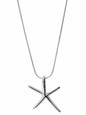 Starfish Pendant & Chain Sterling Silver Plated Necklace