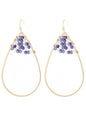 Blue Teardrop Beaded Earrings