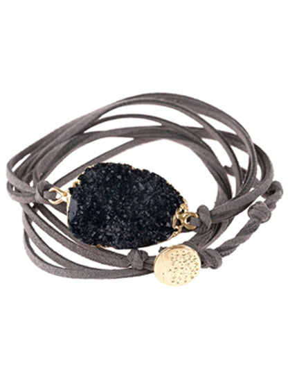 Womens Fashion Druzy Charm Bracelet