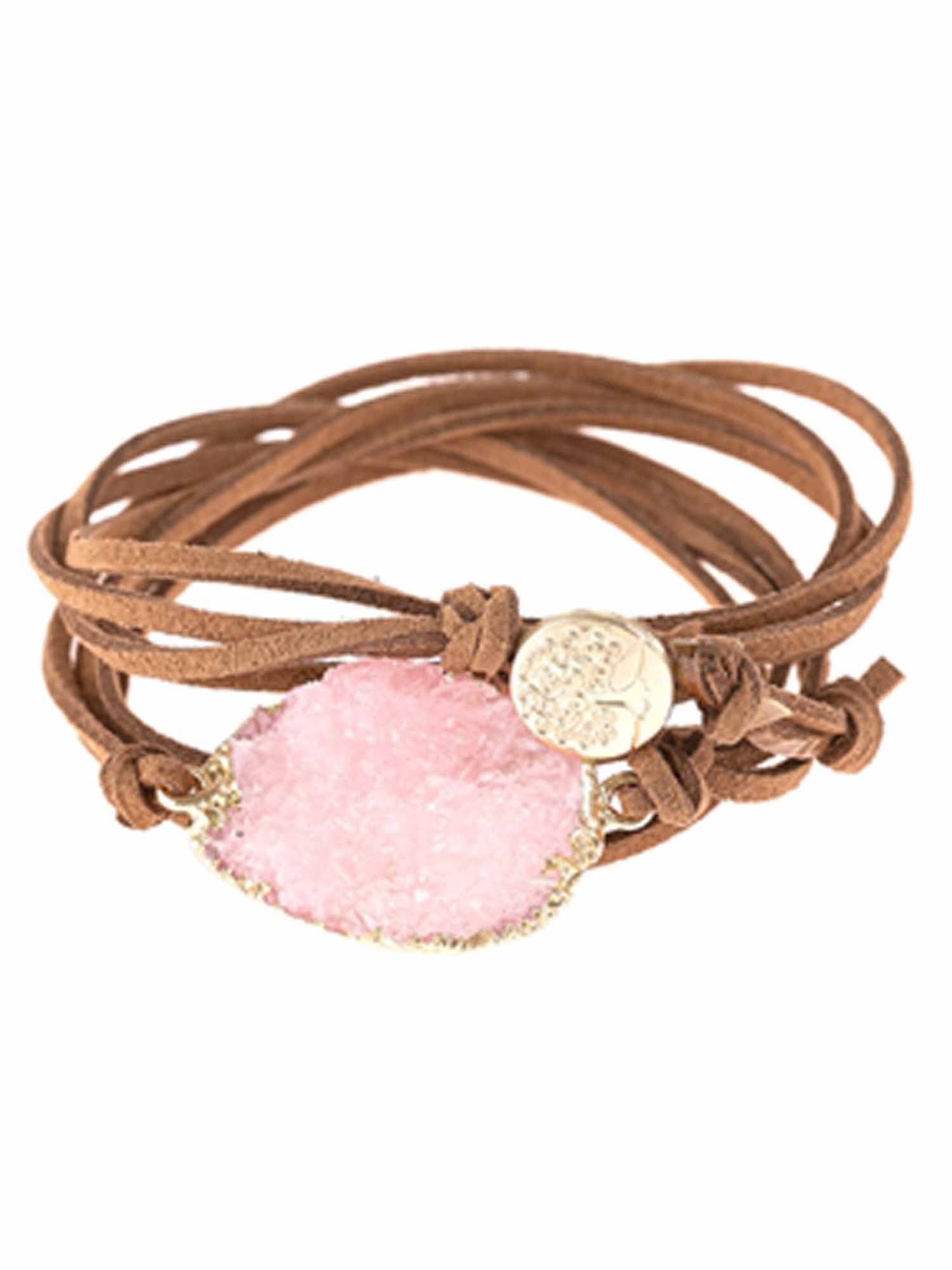 Womens Fashion Druzy Charm Bracelet