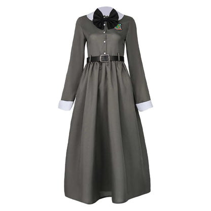 Free Shipping For_aiju No. 8 Anime Kikoru Shinomiya Women Grey Dress Party Carnival Halloween Cosplay Costume