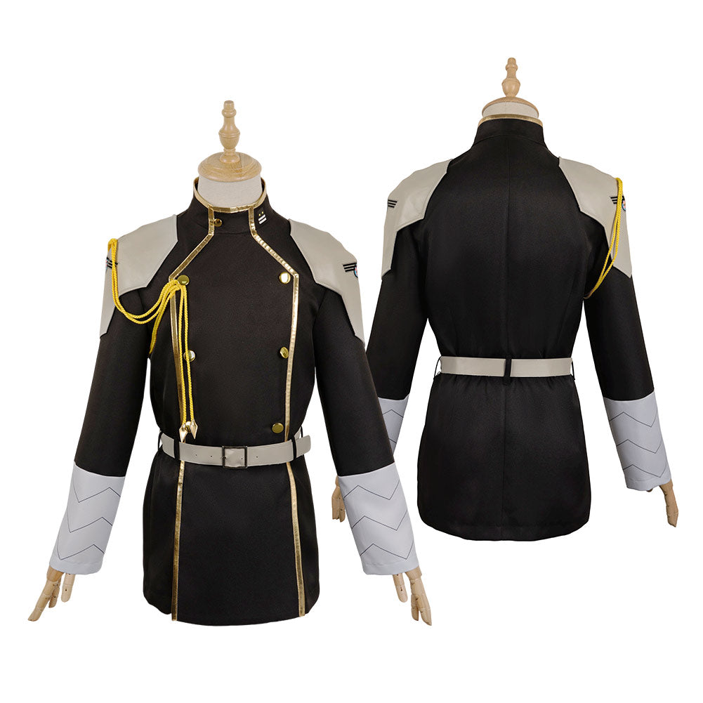 Free Shipping For_aiju No. 8 Anime Soshiro Hoshina Black Coat Party Carnival Halloween Cosplay Costume