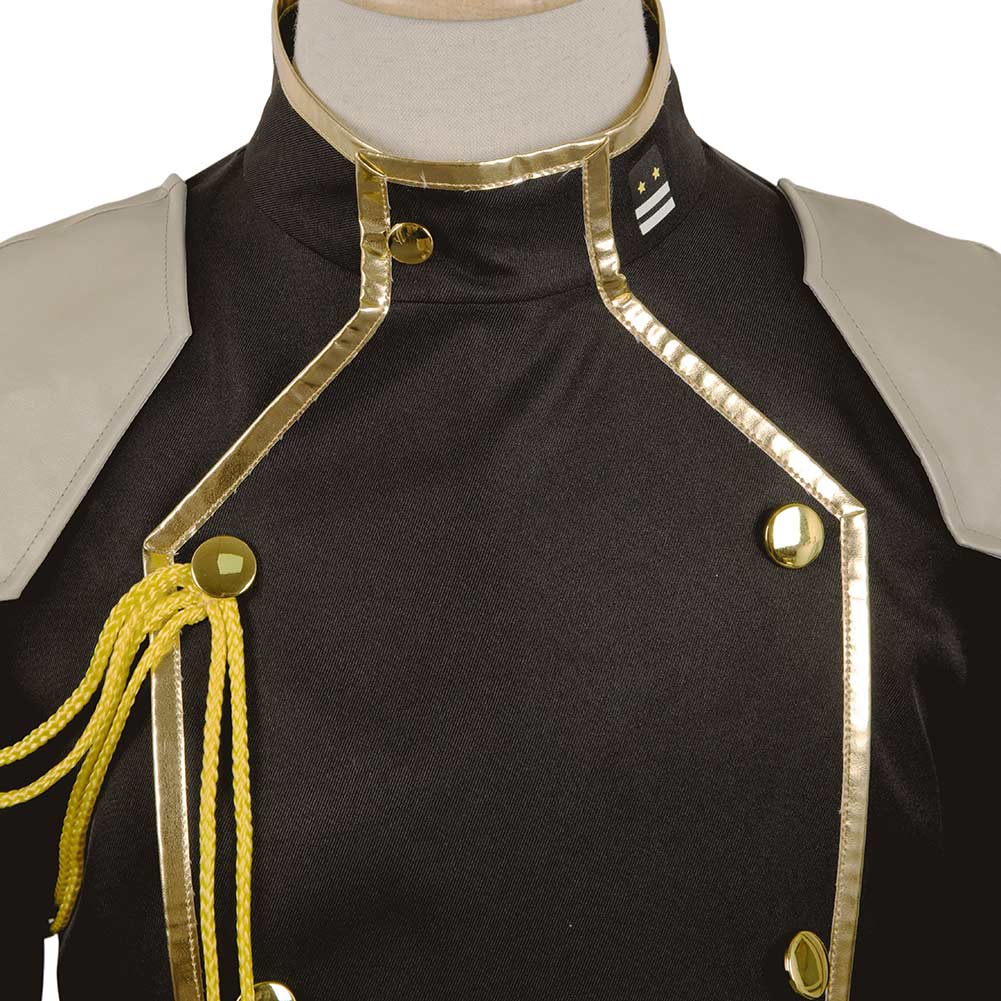 Free Shipping For_aiju No. 8 Anime Soshiro Hoshina Black Coat Party Carnival Halloween Cosplay Costume