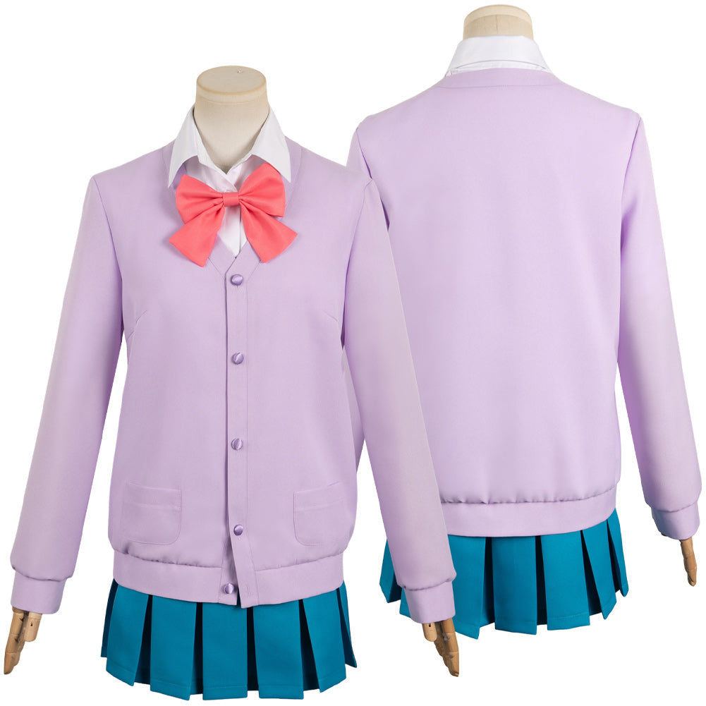 Free Shipping For_imi ni Todoke: From Me to You 2024 Anime Ume Kurumizawa Women Purple Uniform Dress Cosplay Costume