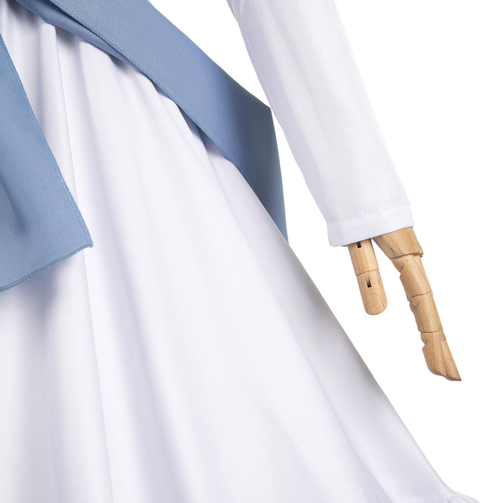 Free Shipping For_ono Subarashii Sekai ni Shukufuku wo! Anime Iris Women White And Blue Dress Cosplay Costume