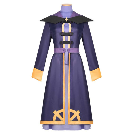 Free Shipping For_onosuba: God's Blessing on this Wonderful World! Anime Wiz Women Purple Outfit Cosplay Costume