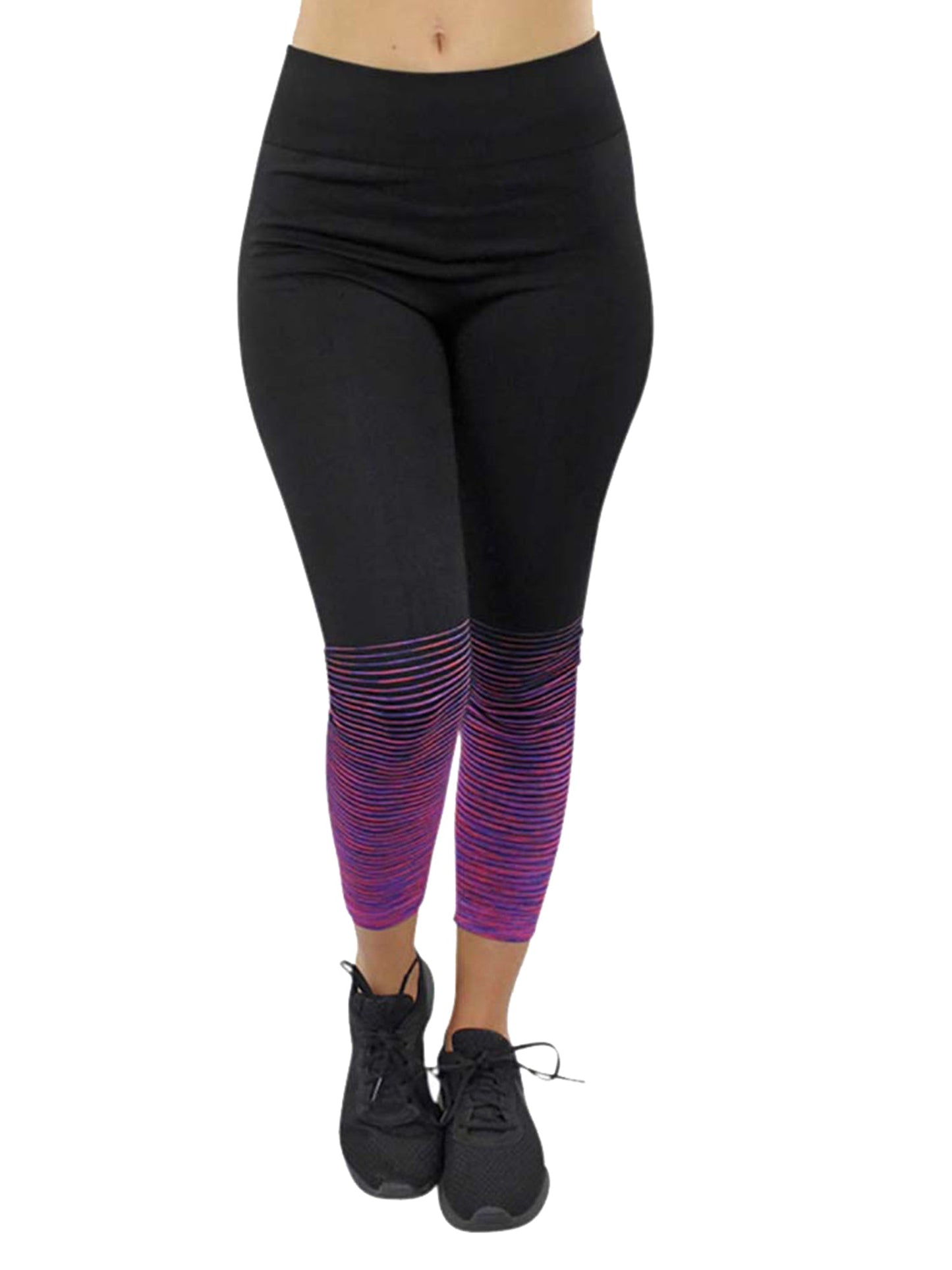 Ombre Striped Workout Leggings