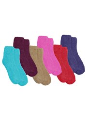 Cozy 6 Pack Assorted Warm Fuzzy Socks For Women