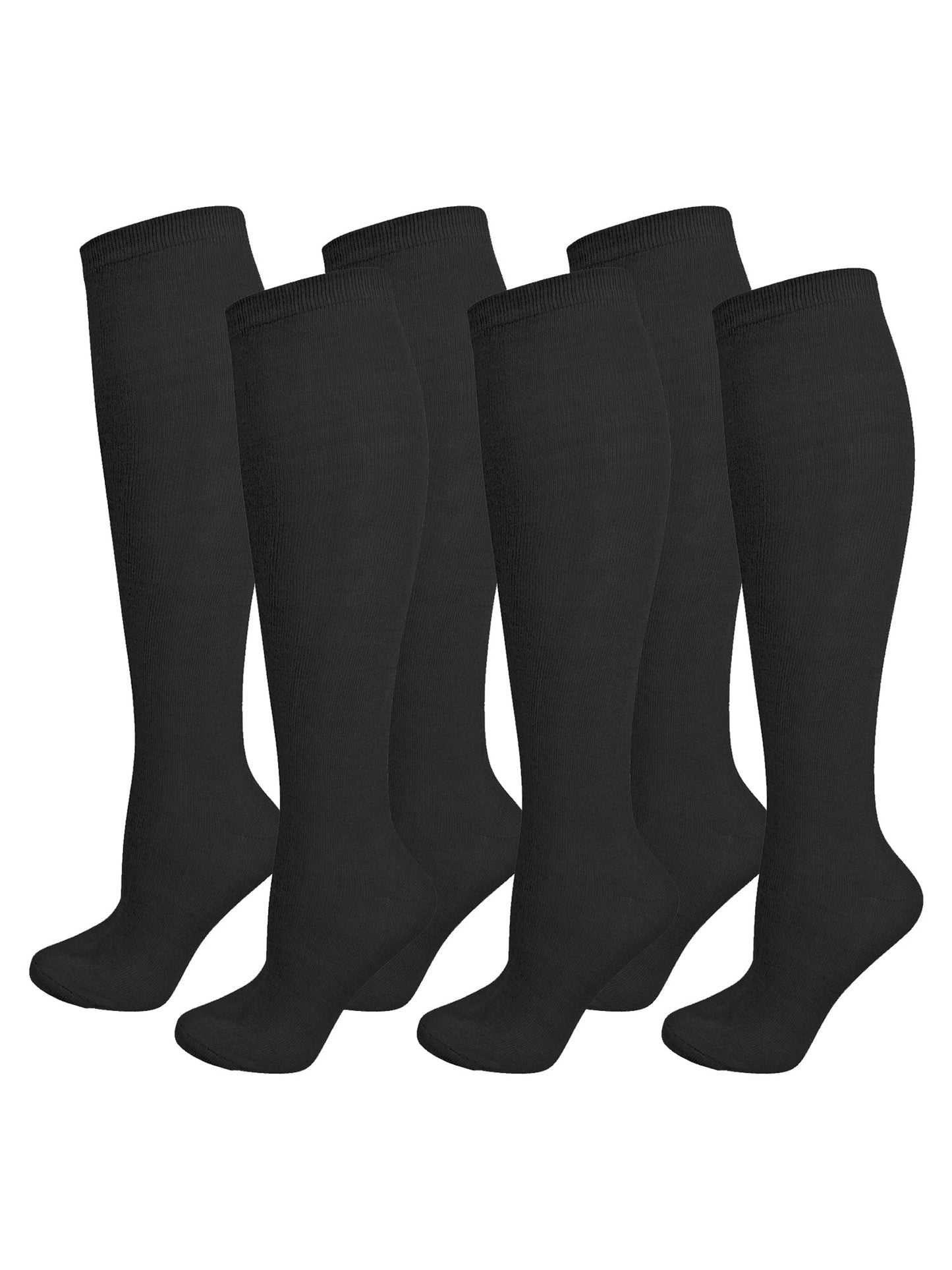 Bundled 6 Pack Lot Knee High Socks For Women