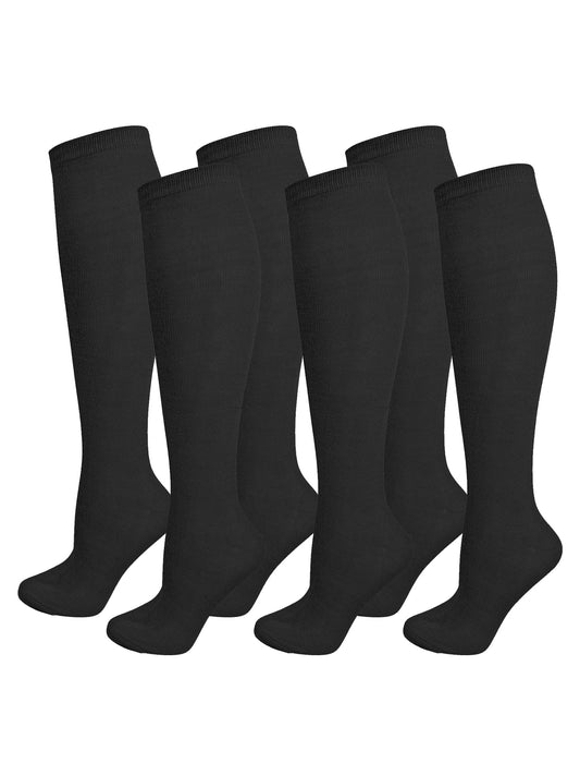 Bundled 6 Pack Lot Knee High Socks For Women