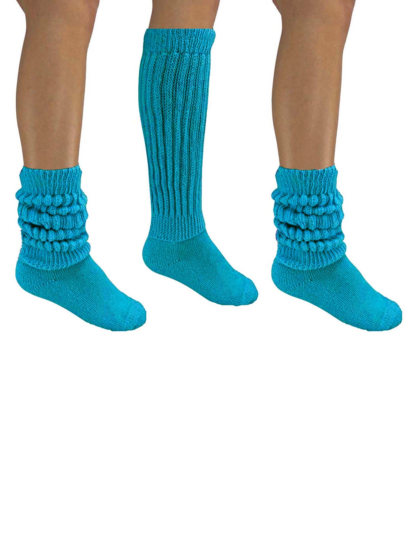 All Cotton 3 Pack Extra Heavy Slouch Socks