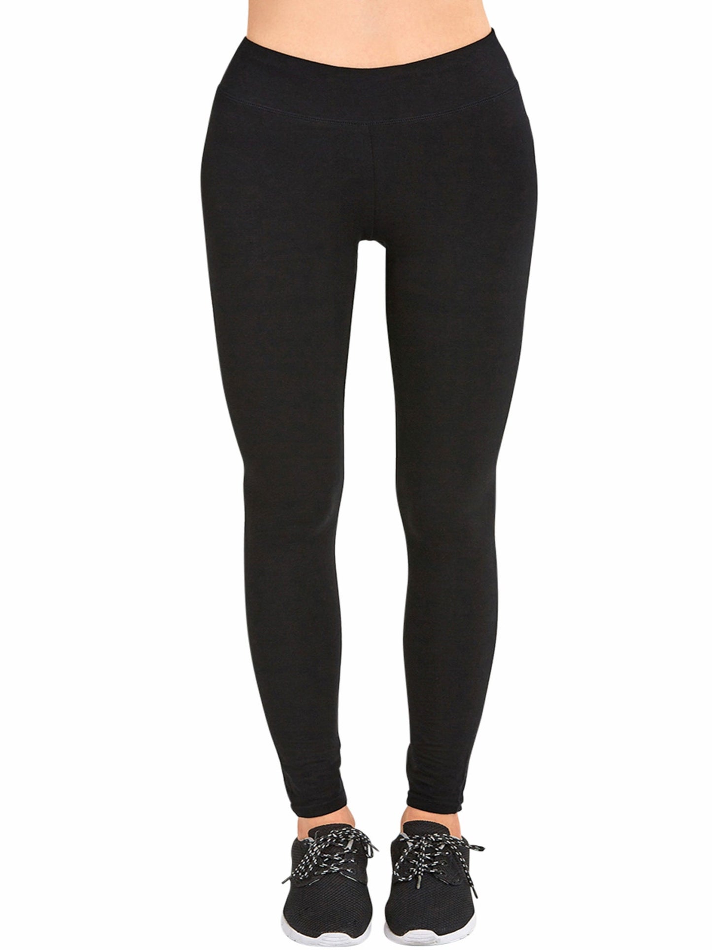 Womens Basic Full Length Cotton Leggings