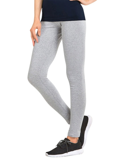 Womens Basic Full Length Cotton Leggings