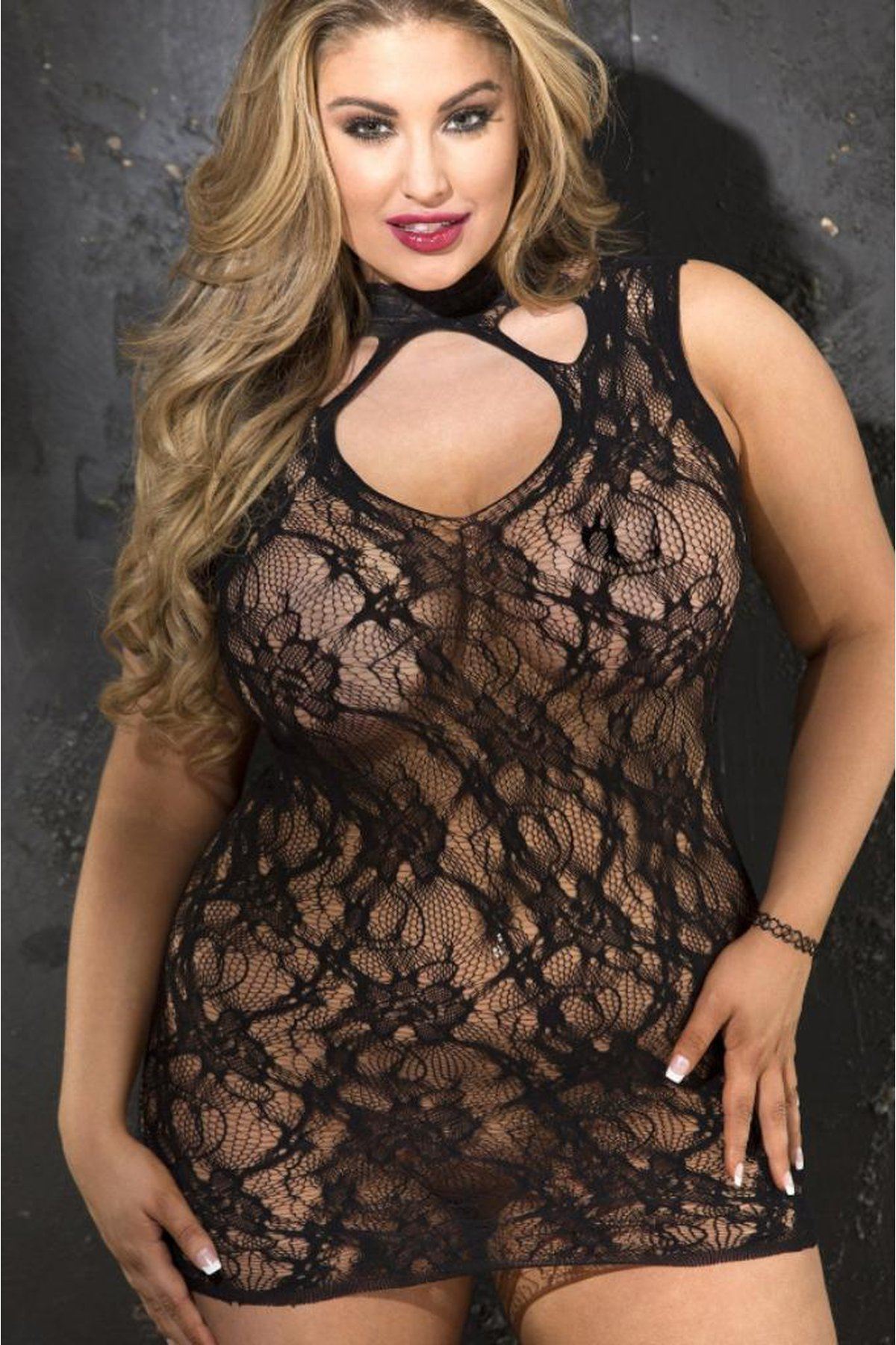 Free Shipping For Lace Stretch Chemise | Plus Size