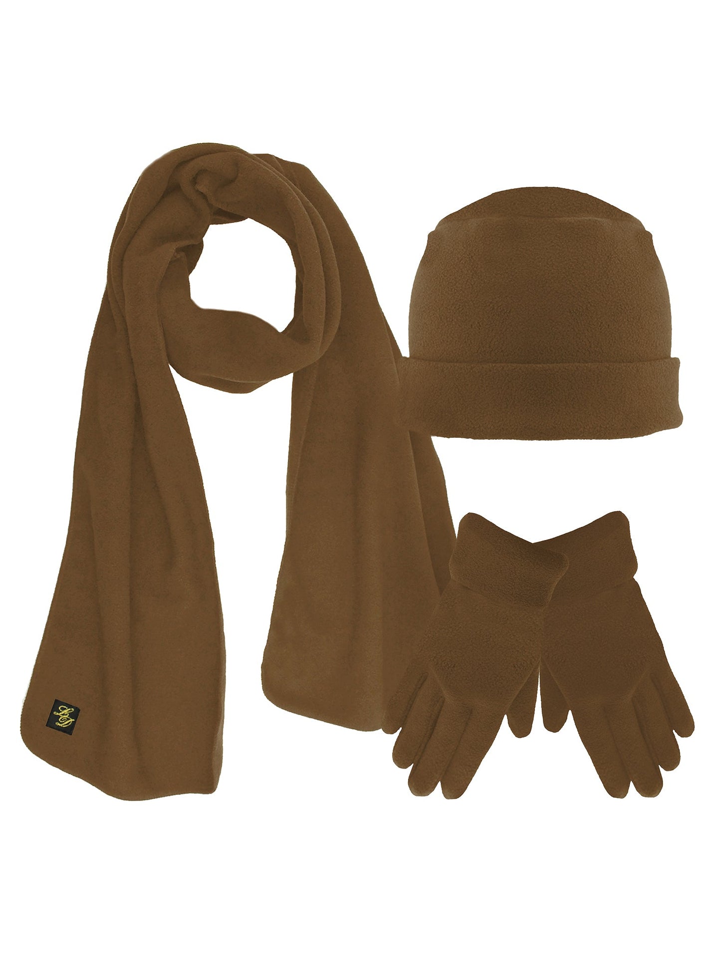 Polar Fleece 3 Piece Hat Scarf & Glove Matching Set