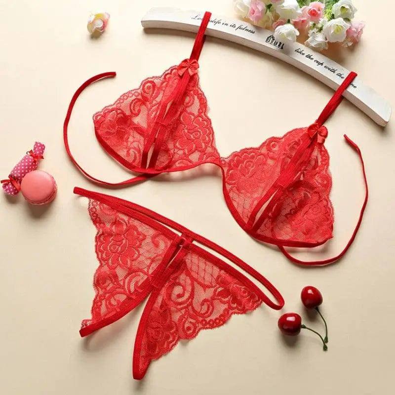 Free Shipping For Porn Sexy Women Lace Tulle Lingerie Set