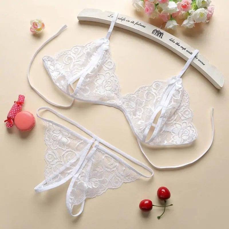 Free Shipping For Porn Sexy Women Lace Tulle Lingerie Set