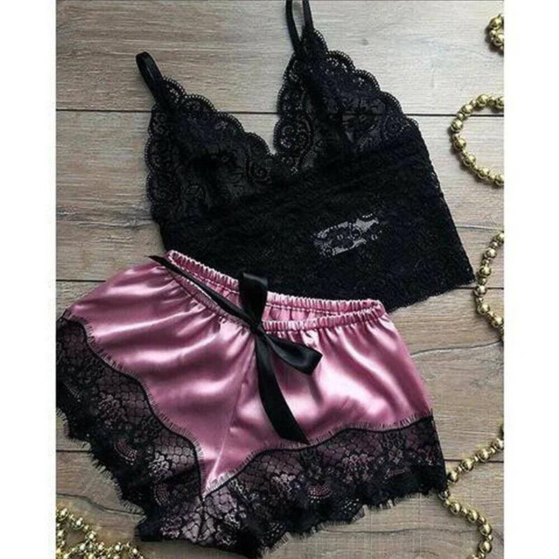 Free Shipping For Womens Sexy Lace Sleepwear Lace Nachtkleding Lingerie