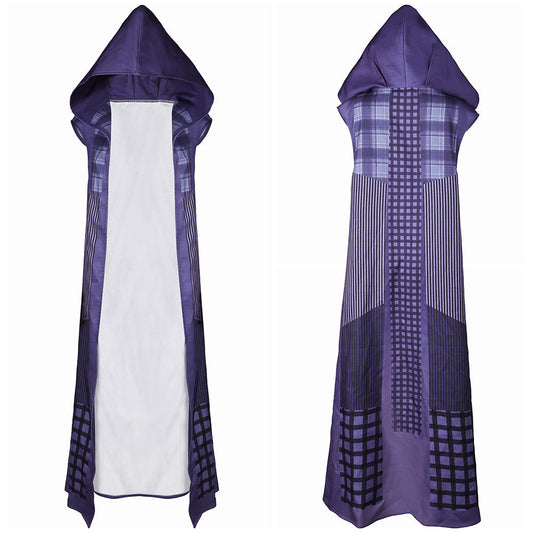 Free Shipping For_ae Women Purple Printed Cloak Party Carnival Halloween Cosplay Costume