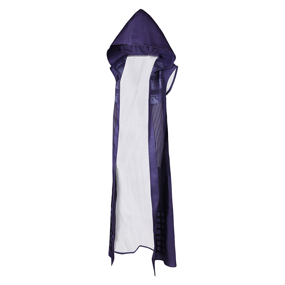 Free Shipping For_ae Women Purple Printed Cloak Party Carnival Halloween Cosplay Costume