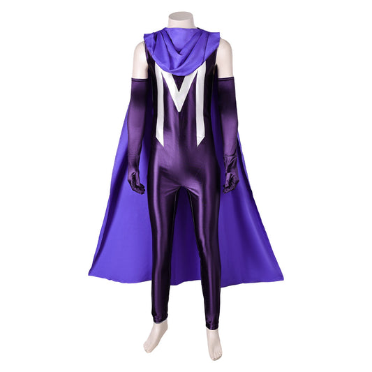 Free Shipping For_ax Eisenhardt Purple Jumpsuit With Cloak Party Carnival Halloween Cosplay Costume