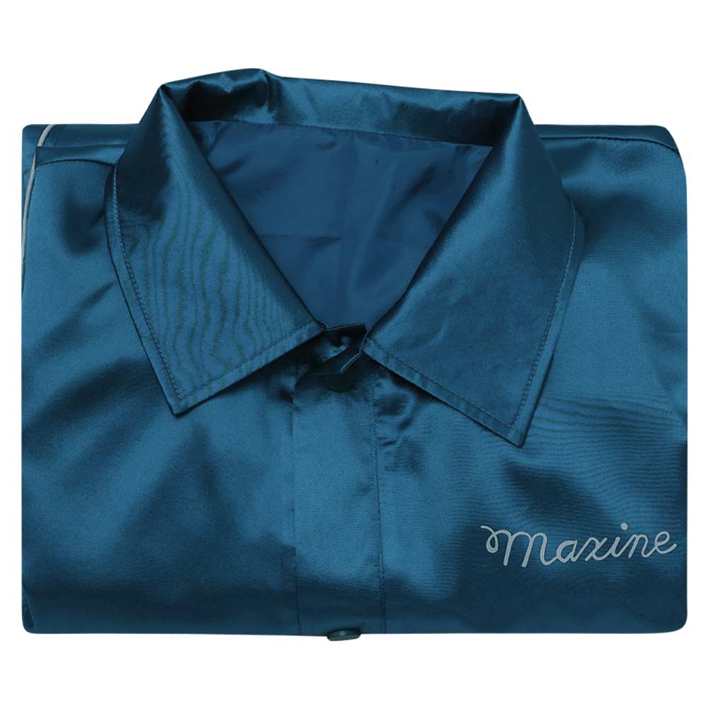 Free Shipping For_aXXXine 2024 Movie Maxine Unisex Blue Coat Party Carnival Halloween Cosplay Costume