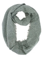 Unisex Winter Infinity Scarf With Frayed Edge