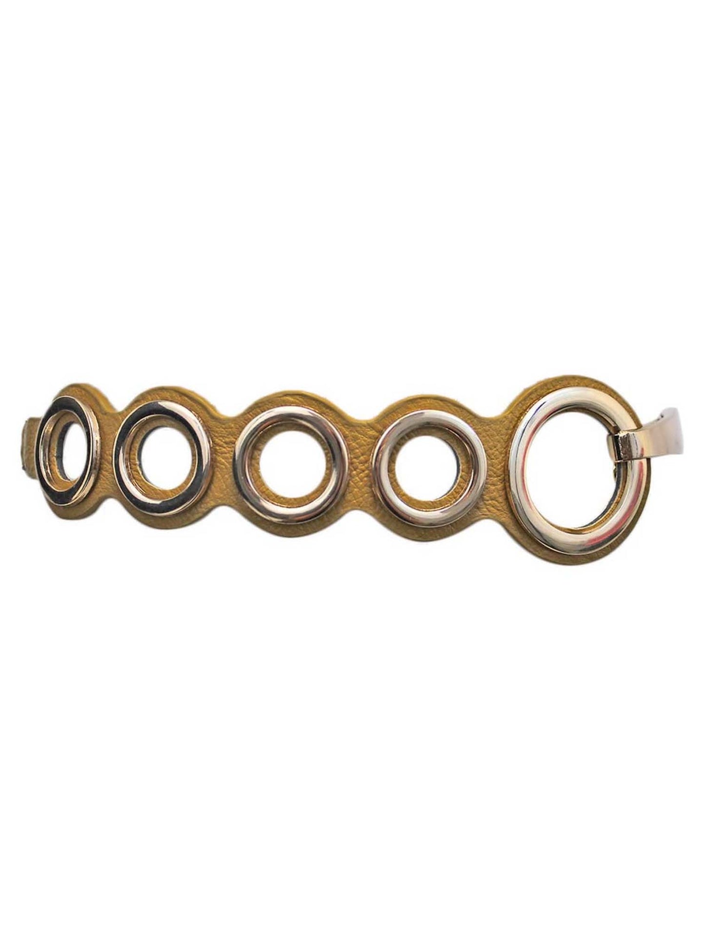 Circle Fashion Belt With Gold Hardware