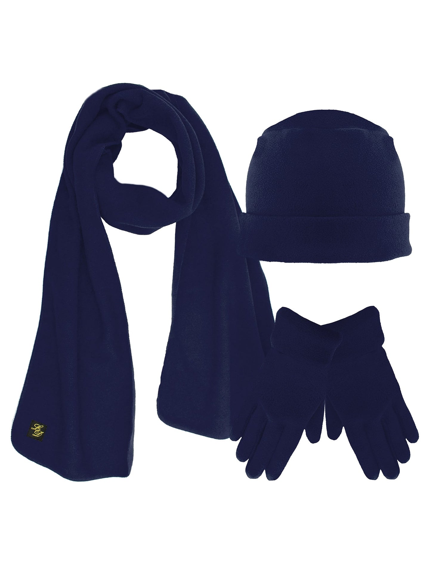 Polar Fleece 3 Piece Hat Scarf & Glove Matching Set