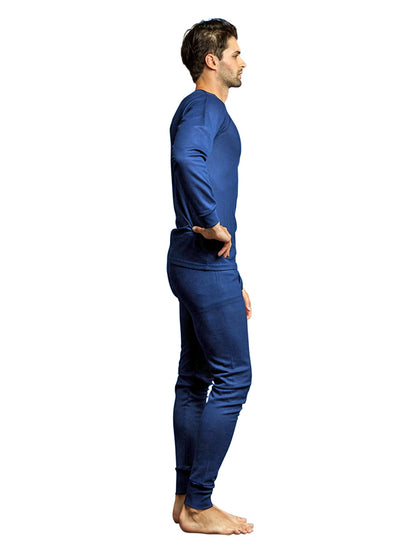 Men's Thermal Crew Neck Top & Bottoms Long Johns Underwear Set