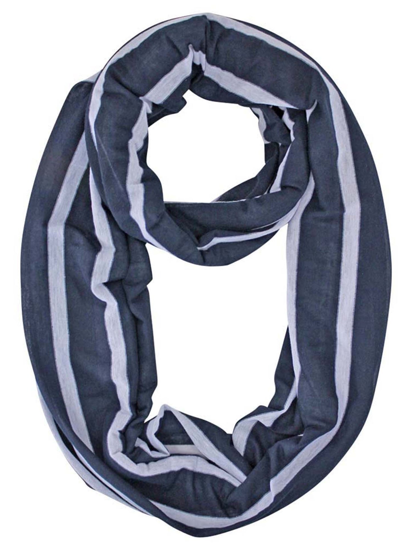 Striped Circle Infinity Lightweight Scarf