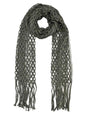 Metallic Long Mesh Fringed Shawl